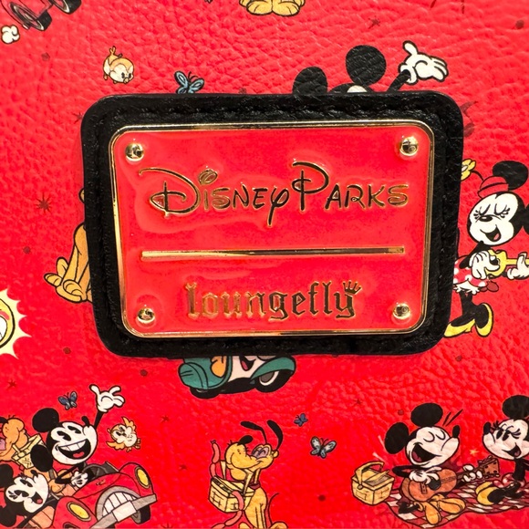 Loungefly Disney Parks Minnie Mickey Pluto Runaway Railway Vespa Backpack NWOT - Picture 5 of 13